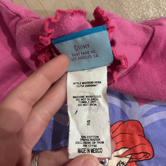 Vintage 90’s the little mermaid long sleeve turtleneck size 3t - Picture 4 of 5